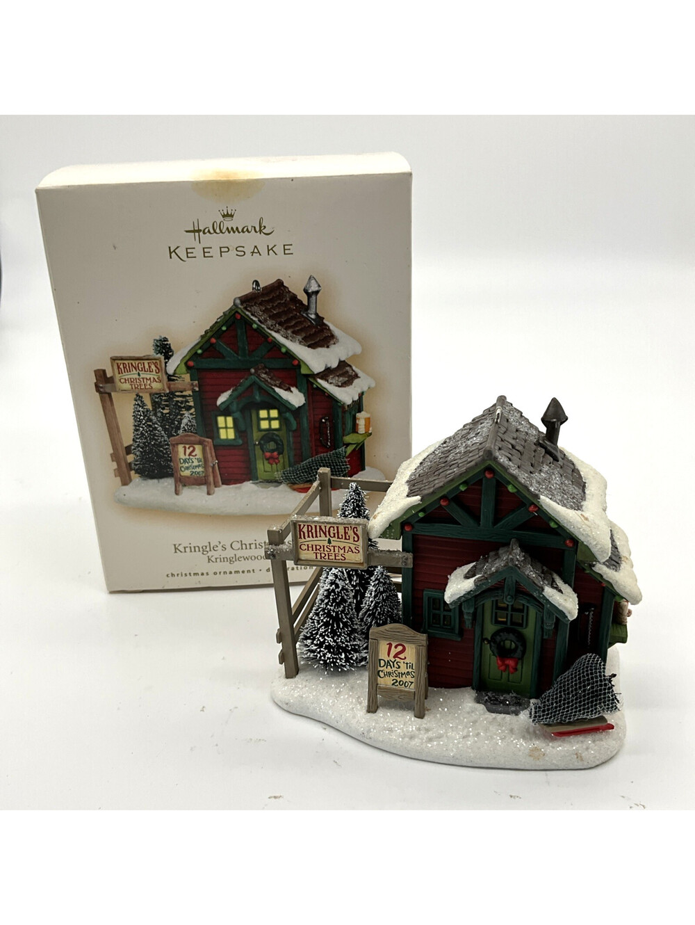 Hallmark Keepsake Kringle’s Christmas Trees Ornament 2007 Kringlewood Farms